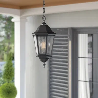 Generation Lighting Martinsville Black 3 -bulb 21" H Outdoor Hanging Lantern