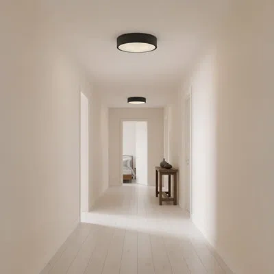 Generation Lighting Mathes Modern Dimmable 2-light Ceiling Fixture With Etched Opal Glass Diffuser For Dining Room Led C In Midnight Black