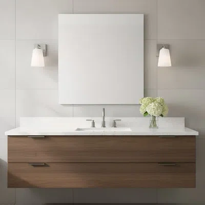 Generation Lighting Mathieson Small Vanity In Brushed Nickel,white