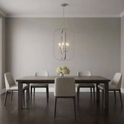 Generation Lighting Matranga Transitional Dimmable 6-light Lantern Chandelier In For Dining Room Led Compatible In Brushed Nickel