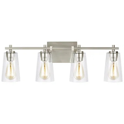 Generation Lighting Mercer 28 3/4" Satin Nickel 4-light Bath Light