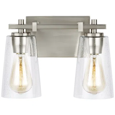 Generation Lighting Mercer 9" High Satin Nickel 2-light Wall Sconce