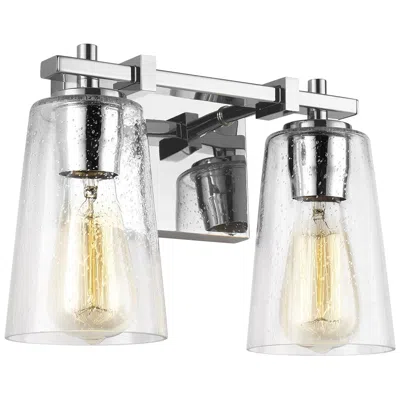 Generation Lighting Mercer 9"h Chrome 2-light Wall Sconce