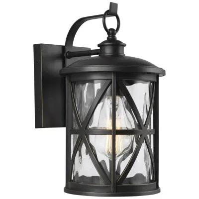 Generation Lighting Millbrooke  A19  6.75"   Bronze  Outdoor Wall In Black