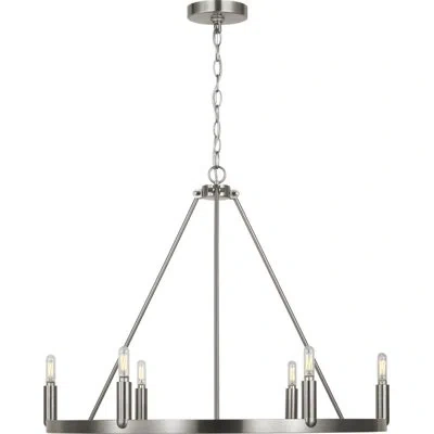 Generation Lighting Mirla Six Light Chandelier In Brushed Nickel