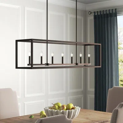 Generation Lighting Moffet Street 7 - Light Kitchen Island Linear Pendant In Burnt Sienna