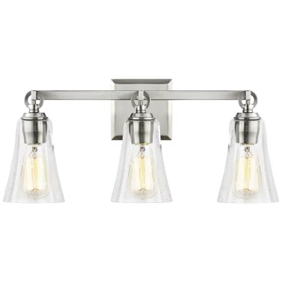 Generation Lighting Monterro 21 3/4" Satin Nickel 3-light Bath Light