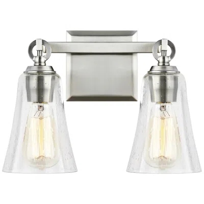 Generation Lighting Monterro 9 1/2" Satin Nickel 2-light Wall Sconce