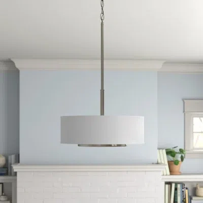 Generation Lighting Nance 3 - Light Unique Drum Chandelier In Brushed Nickel
