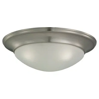 Generation Lighting Nash 3 - Light 16.75" Flush Mount In Brushed Nickel