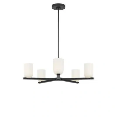 Generation Lighting Neblina Five Light Chandelier In Midnight Black