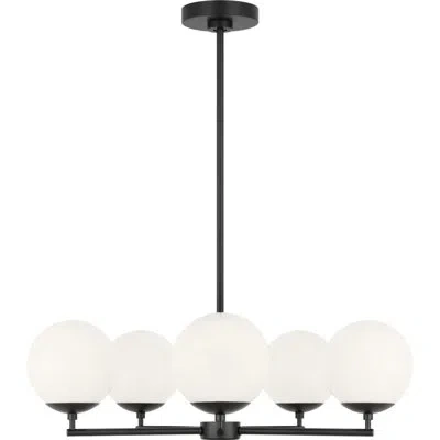 Generation Lighting Nube Five Light Chandelier In Midnight Black