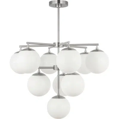 Generation Lighting Nube Ten Light Chandelier In Brushed Nickel