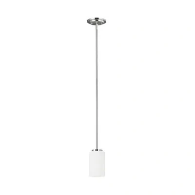 Generation Lighting Oslo 1 - Light Single Cylinder Pendant In Chrome