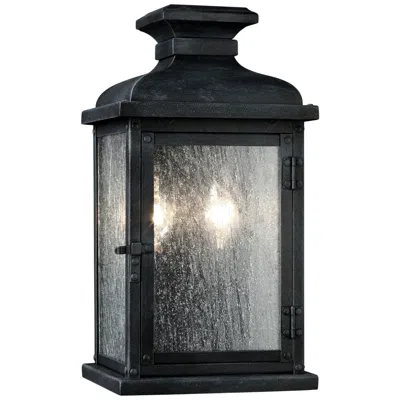 Generation Lighting Pediment 12 1/2" Zinc 2-light Outdoor Wall Light