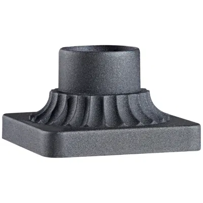 Generation Lighting Pier-mount Classic Black Outdoor Post Light Adapter In Gray