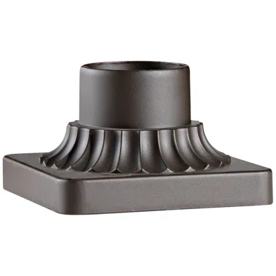 Generation Lighting Pier-mount Oiled Bronze Outdoor Post Light Adapter In Black