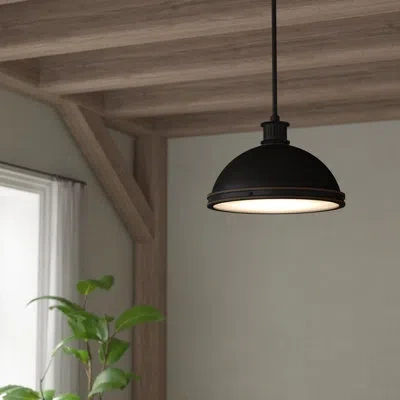 Generation Lighting Pratt Street Metal 2 - Light Single Dome Pendant In Autumn Bronze