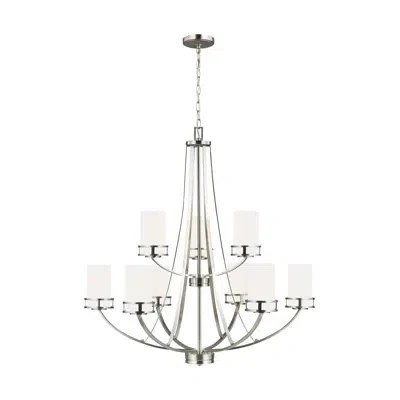 Generation Lighting Robie 9 - Light Statement Classic Chandelie In Brushed Nickel