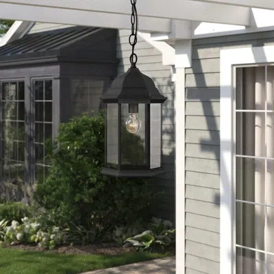Generation Lighting Sevier 1 -bulb 16.63" H Outdoor Hanging Lantern In Black