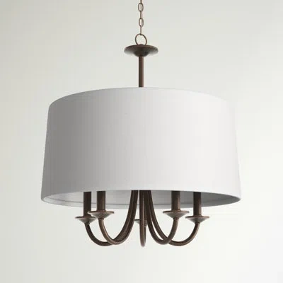 Generation Lighting Seville 5 - Light Candle Style Drum Chandelier In Burnt Sienna