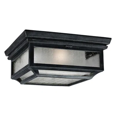 Generation Lighting Shepherd 13" Weathered Zinc Outdoor Ceiling Light