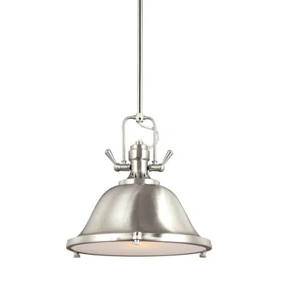Generation Lighting Stone Street 1 - Light Bell Pendant In Brushed Nickel