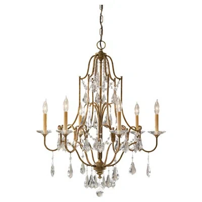 Generation Lighting Valentina 6-light Candle Style Empire Chandelier In Oxidized Bronze
