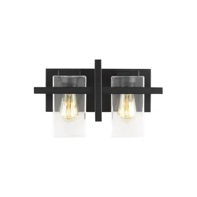 Generation Lighting Veroniza Two Light Wall / Bath In Midnight Black