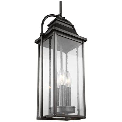 Generation Lighting Wellsworth 18 3/4" Bronze Outdoor Hanging Light