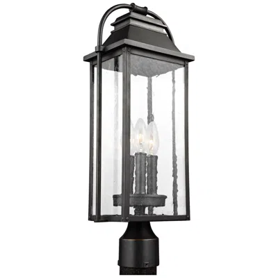 Generation Lighting Wellsworth 20 3/4" Bronze 3-light Post Light