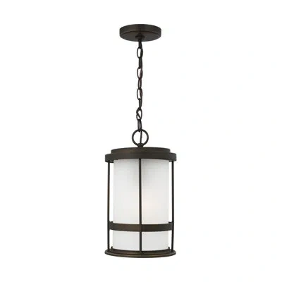 Generation Lighting Wilburn 1 -bulb 14" H Outdoor Hanging Lantern In Antique Bronze