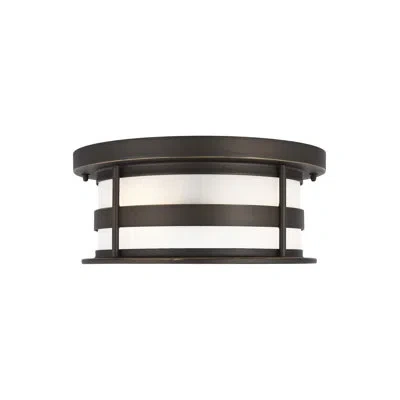 Generation Lighting Wilburn 2 - Bulb Outdoor Flush Mount In Antique Bronze