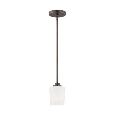 Generation Lighting Windom 1 - Light Single Jar Pendant In Bronze