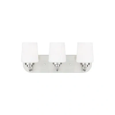 Generation Lighting Windom 3 - Light Dimmable Vanity Light In Brushed Nickel