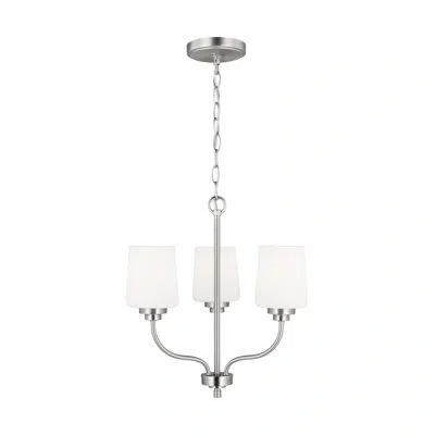Generation Lighting Windom 3 - Light Unique Classic / Traditional Chandelier In Brushed Nickel