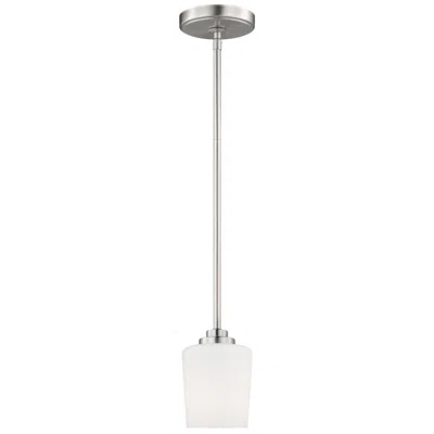 Generation Lighting Windom 4 1/4" Wide Brushed Nickel Mini Pendant
