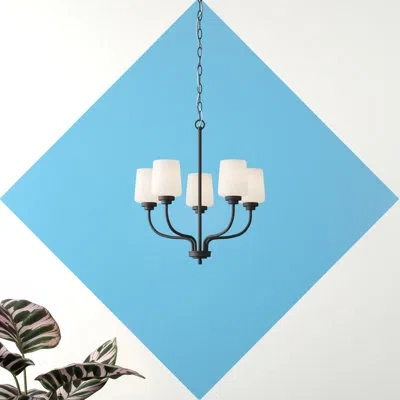 Generation Lighting Windom 5 - Light Unique Classic / Traditional Chandelier In Midnight Black