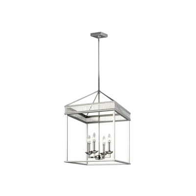 Generation Lighting Woodruff 16" Nickel 4-light Foyer Pendant Light
