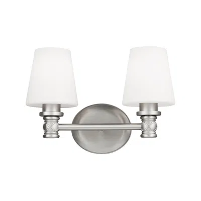Generation Lighting Xavierre 14" Wide 2-light Satin Nickel Bath Light