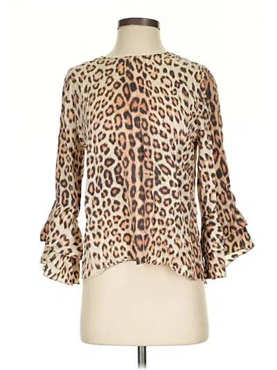 Pre-owned Generation Love 3/4 Sleeve Blouse In Brown