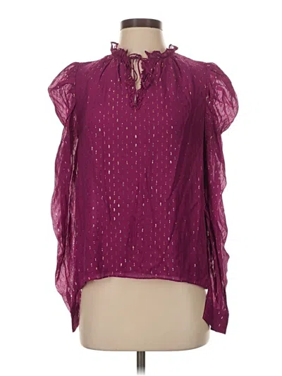 Pre-owned Generation Love 3/4 Sleeve Blouse In Burgundy