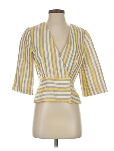 Pre-owned Generation Love 3/4 Sleeve Blouse In Yellow