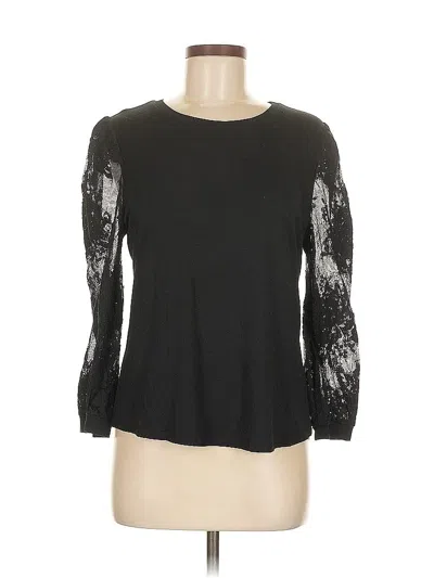 Pre-owned Generation Love 3/4 Sleeve Top Black Sweetheart Neckline Tops