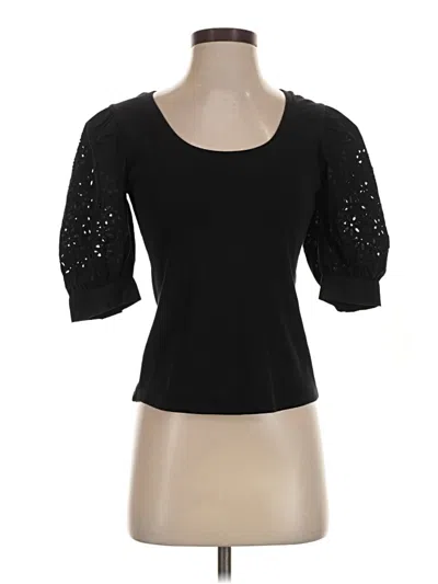 Pre-owned Generation Love 3/4 Sleeve Top Black Sweetheart Neckline Tops
