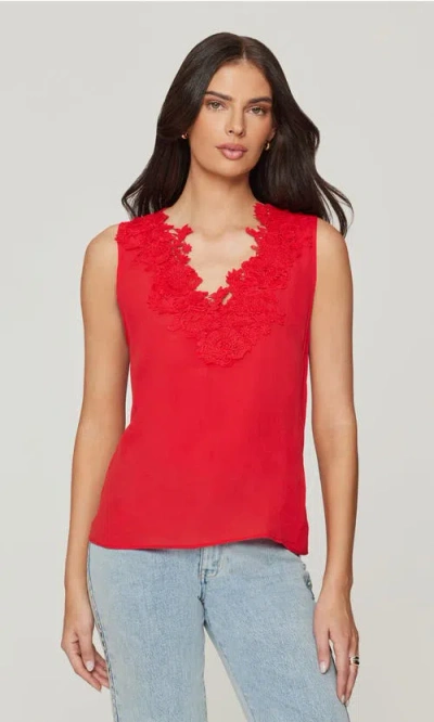 Generation Love Adiha Lace Combo Blouse In Red