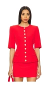 Generation Love Adriana Crepe Jacket In Red