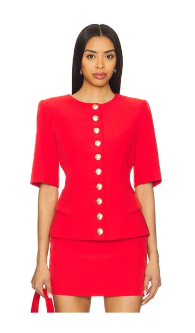Generation Love Adriana Crepe Jacket In Red