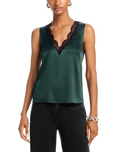 Generation Love Aida Lace Trim Tank Top In Forest/black