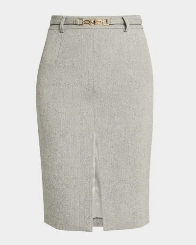 Generation Love Alayna Suiting Skirt With Belt In Grey